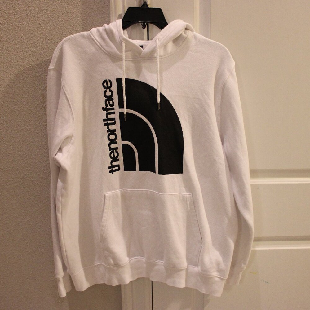 The North Face Half Dome White Hoodie Mens XL Logo Pullover Sweatshirt